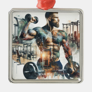 Adorno Metálico Fantasía Cute Gym Atlete Peso