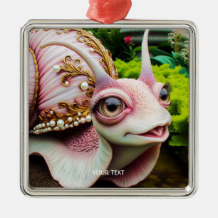 Adorno Metálico Fantasía Perlas de Caracol Rosa