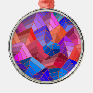 Adorno Metálico Fantasías vistas de las montañas desde el cielo