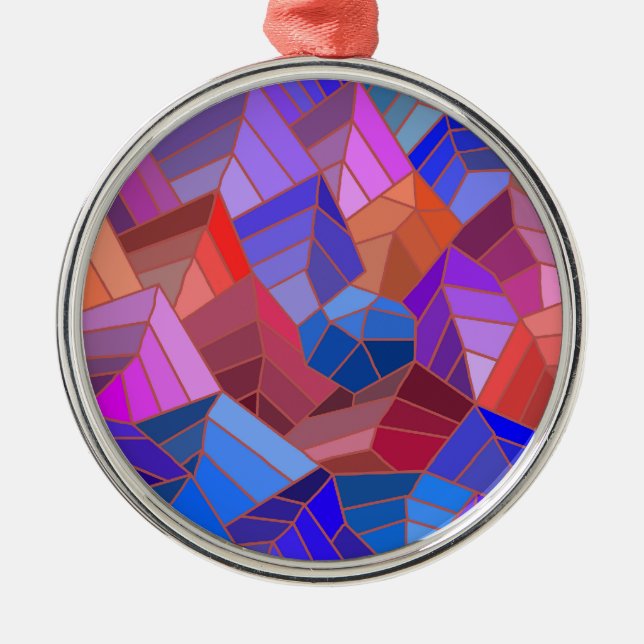 Adorno Metálico Fantasías vistas de las montañas desde el cielo (Frente)