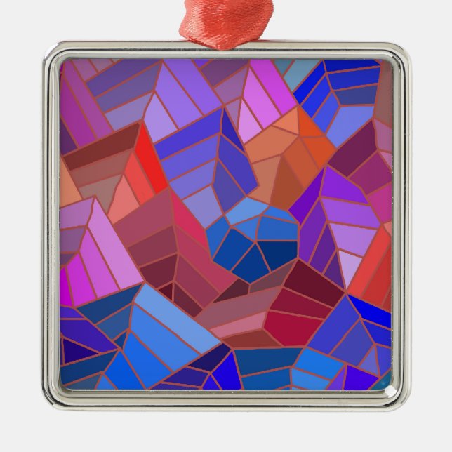 Adorno Metálico Fantasías vistas de las montañas desde el cielo (Frente)