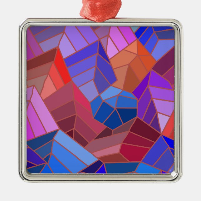 Adorno Metálico Fantasías vistas de las montañas desde el cielo (Frente)