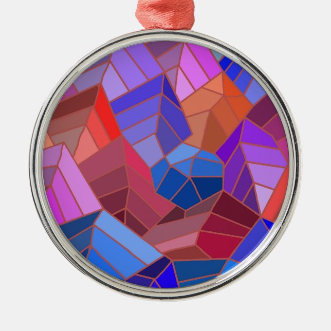 Adorno Metálico Fantasías vistas de las montañas desde el cielo (Frente)