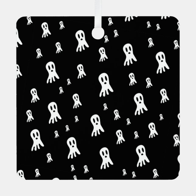 Adorno Metálico Fantasmas oscuros de Halloween (Anverso)