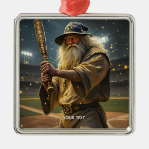 Adorno Metálico Fantasy Cute Baseball Wizard Bat