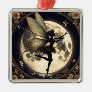 Adorno Metálico Fantasy Cute Black Silhouette Moon