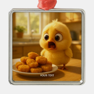 Adorno Metálico Fantasy Cute Chicken Nuggets Baby