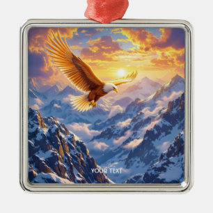 Adorno Metálico Fantasy Cute Eagle Mountains Sunrise