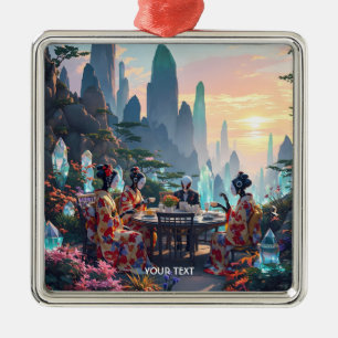 Adorno Metálico Fantasy Cute Exotic Planet Tea
