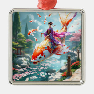 Adorno Metálico Fantasy Cute Fish Chica japonés