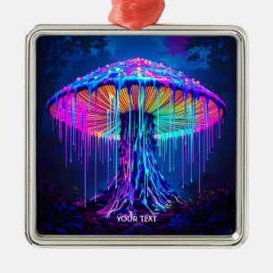 Adorno Metálico Fantasy Cute Mushroom Surreal Forest