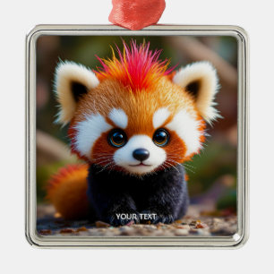 Adorno Metálico Fantasy Cute Panda Red Hai