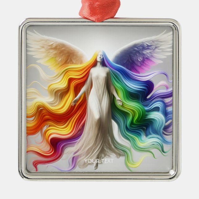 Adorno Metálico Fantasy Cute Prite Ángel Arcoiris (Frente)
