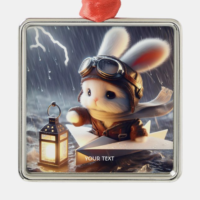 Adorno Metálico Fantasy Cute Rabbit Post Lantern (Frente)