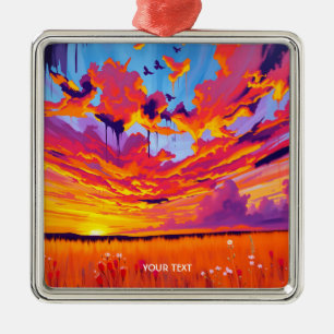 Adorno Metálico Fantasy Cute Red Naranja Field