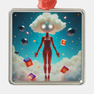 Adorno Metálico Fantasy Cute Tiny Abstract Figura