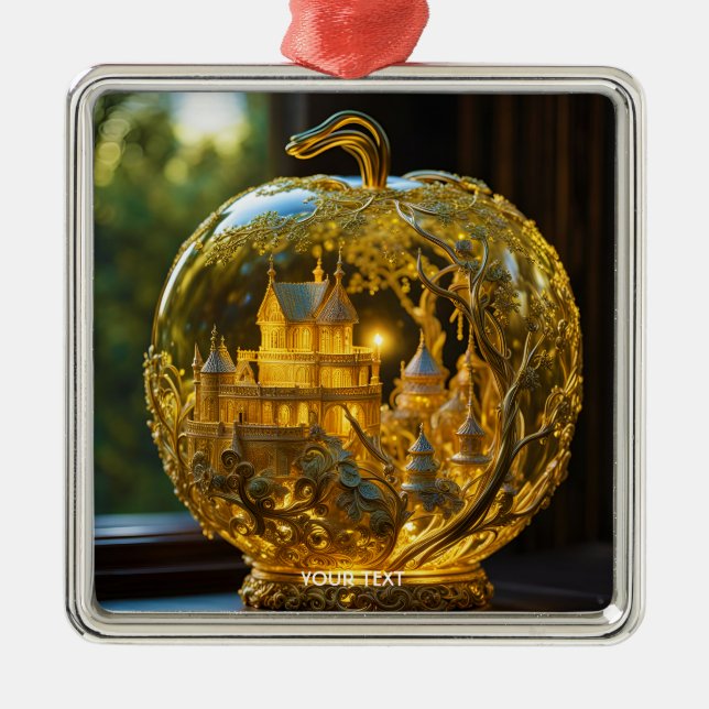 Adorno Metálico Fantasy Cute Vivid Glass Castle Light (Frente)