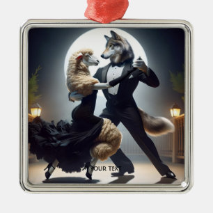 Adorno Metálico Fantasy Cute Wolf Sheep Tango