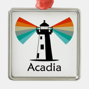Adorno Metálico Faro Arcoíris del Parque Nacional Acadia