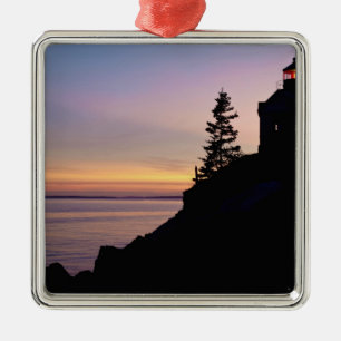 Adorno Metálico Faro de Bass Harbor en la isla Mt. Desert,