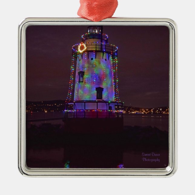 Adorno Metálico Faro de los Navidades (Frente)