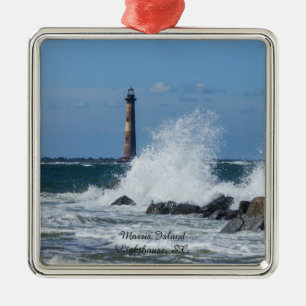 Adorno Metálico Faro de Morris Island Splash