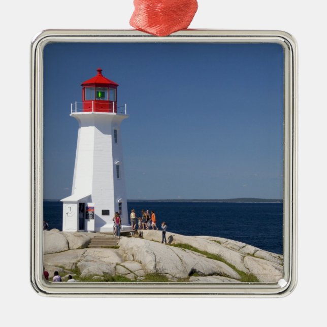 Adorno Metálico Faro en Peggy's Cove, Nueva Escocia, Canadá. (Frente)