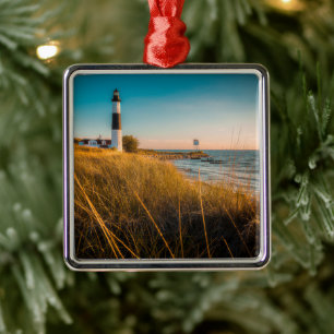 Adorno Metálico Faros Big Sable Lighthouse Ludington, MI