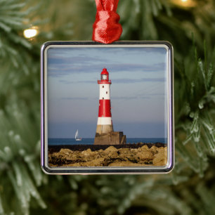 Adorno Metálico Faros Faro de Beach Head en Inglaterra