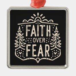 Adorno Metálico Fe sobre miedo Rústica cristiana retro estética