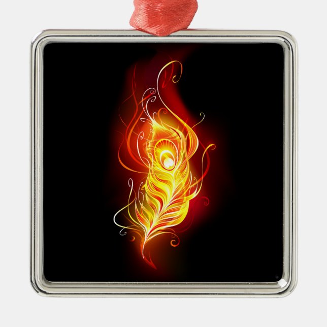 Adorno Metálico Feather Peacock (Frente)