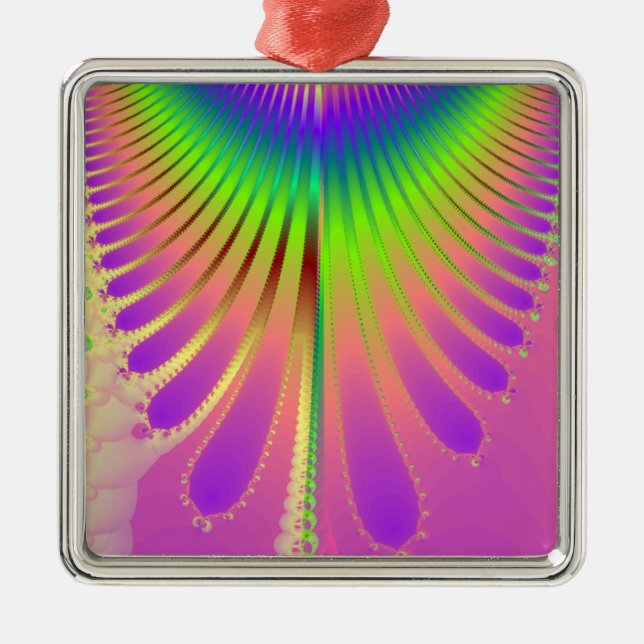 Adorno Metálico Feathers de Carnaval (Frente)