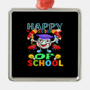Adorno Metálico Felices 100 Días De Escuela