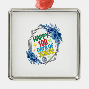 Adorno Metálico Felices 100 Días De Escuela