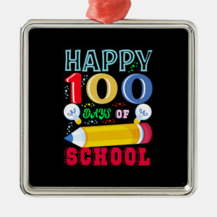 Adorno Metálico Felices 100 Días De Escuela