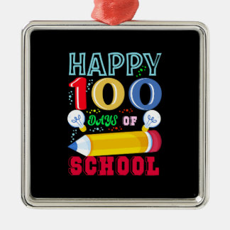 Adorno Metálico Felices 100 Días De Escuela