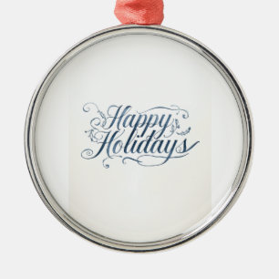 Adorno Metálico Felices Fiestas Feliz Navidad Familia Año Nuevo