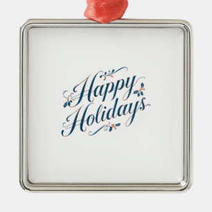 Adorno Metálico Felices Fiestas Feliz Navidad Familia Año Nuevo