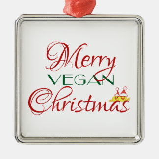 Adorno Metálico Felices Navidad del vegano