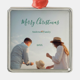 Adorno Metálico Felices vacaciones chicas regalos familiares de fo