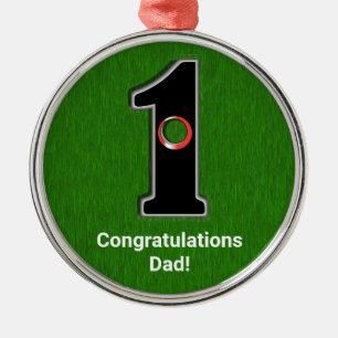 Adorno Metálico Felicitaciones a Golfer Hole en una persona person