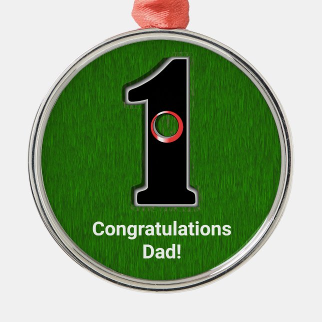 Adorno Metálico Felicitaciones a Golfer Hole en una persona person (Frente)