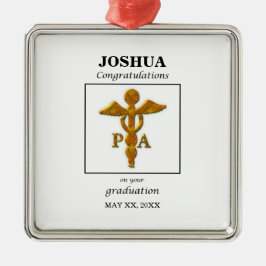 Adorno Metálico Felicitaciones al asistente médico de graduación