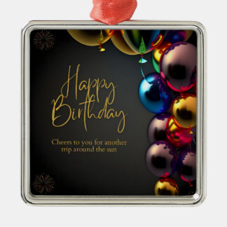 Adorno Metálico Felicitaciones de cumpleaños metálicas