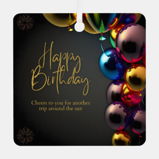 Adorno Metálico Felicitaciones de cumpleaños metálicas