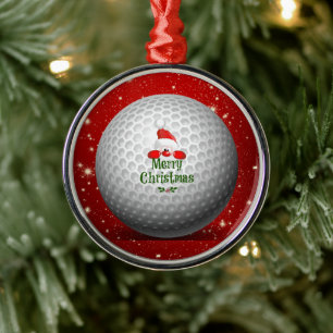 Adorno Metálico Felicitaciones de Navidad al Golfista