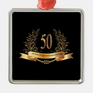 Adorno Metálico Feliz 50° aniversario de Bodas regalos