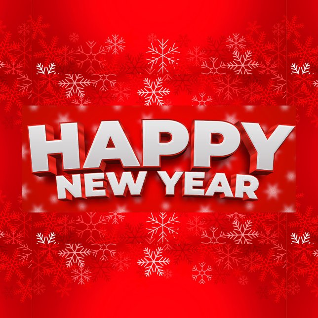 Adorno Metálico Feliz Año Nuevo (Happy New Year in a white Font!)