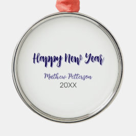 Adorno Metálico Feliz año nuevo púrpura añada de negro año simple