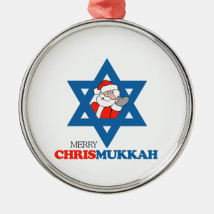 Adorno Metálico Feliz Chrismukkah -